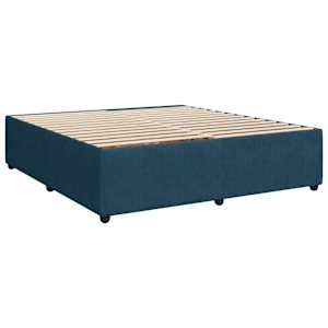 Box spring postel s matrací modrá 200 x 200 cm samet - obrázek 10
