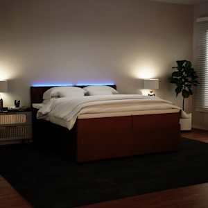 Box spring postel s matrací růžová 200x200 cm samet - obrázek 5