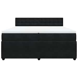 Box spring postel s matrací černá 200x200 cm samet - obrázek 6