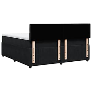 Box spring postel s matrací černá 200x200 cm samet - obrázek 8