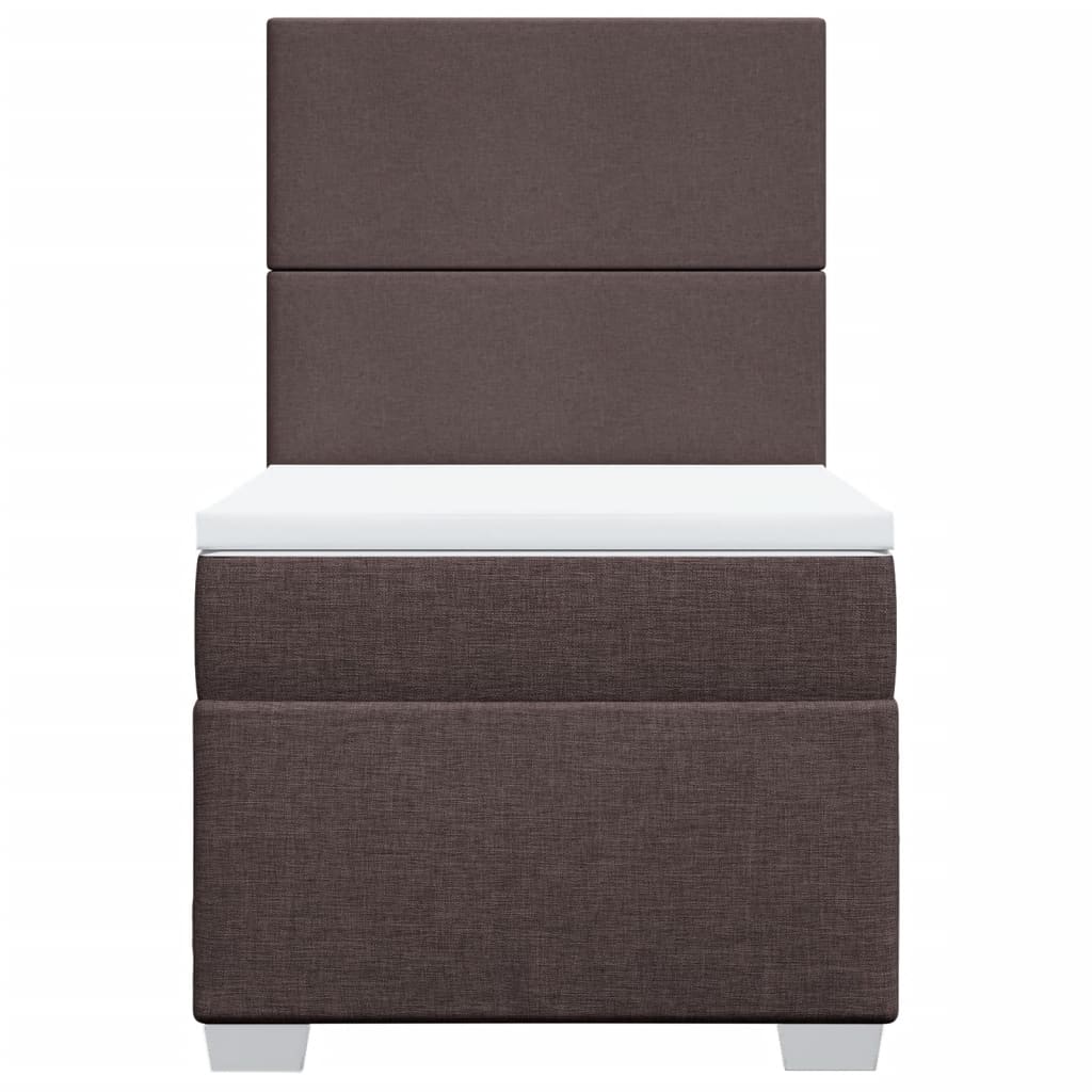 vidaXL Boxspring met matras stof donkerbruin 80x200 cm bruin, foto 4