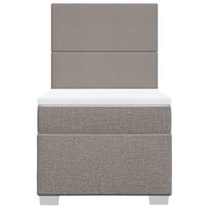 Box spring postel s matrací taupe 80x200 cm textil - obrázek 4