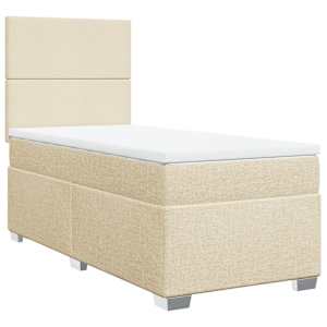 Box spring postel s matrací krémová 80 x 200 cm textil - obrázek 2
