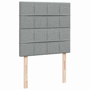Box spring postel s matrací světle šedá 80 x 200 cm textil - obrázek 8