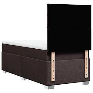 Box spring postel s matrací tmavě hnědá 80x200 cm textil - obrázek 9