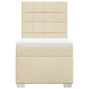 Box spring postel s matrací krémová 80 x 200 cm textil - obrázek 4