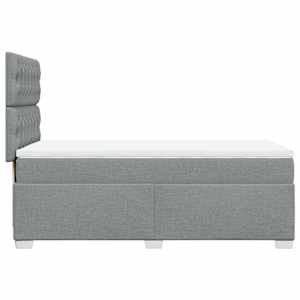 Box spring postel s matrací světle šedá 80 x 200 cm textil - obrázek 9