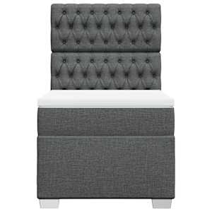 Box spring postel s matrací tmavě šedá 80 x 200 cm textil - obrázek 4