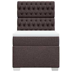 Box spring postel s matrací tmavě hnědá 80x200 cm textil - obrázek 4