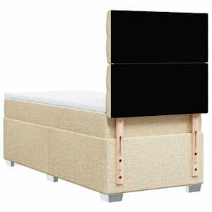 Box spring postel s matrací krémová 80 x 200 cm textil - obrázek 10