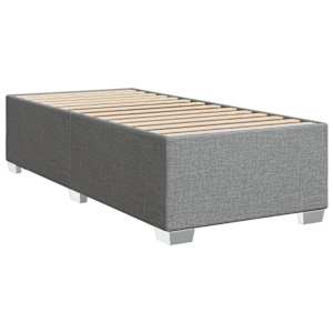 Box spring postel s matrací světle šedá 80 x 200 cm textil - obrázek 5