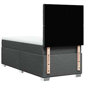 Box spring postel s matrací tmavě šedá 80 x 200 cm textil - obrázek 10