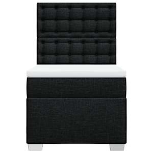 Box spring postel s matrací černá 80 x 200 cm textil - obrázek 4
