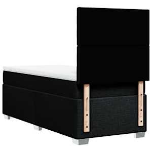 Box spring postel s matrací černá 80 x 200 cm textil - obrázek 10