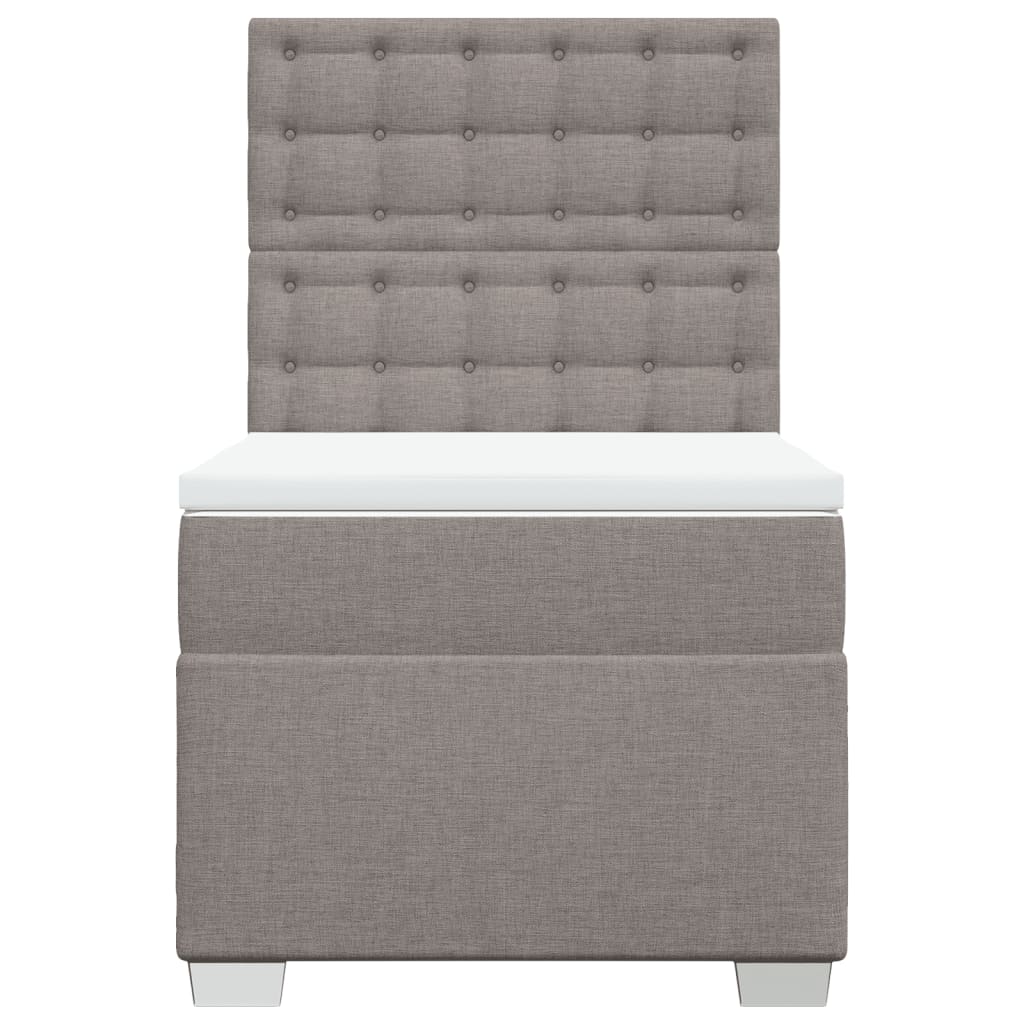 vidaXL Boxspring met matras stof taupe 80x200 cm, foto 4