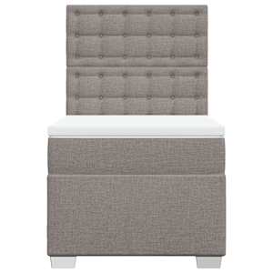 Box spring postel s matrací taupe 80x200 cm textil - obrázek 4