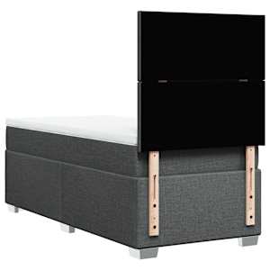 Box spring postel s matrací tmavě šedá 90x190 cm textil - obrázek 10