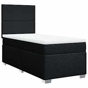 Box spring postel s matrací černá 90x190 cm textil - obrázek 2