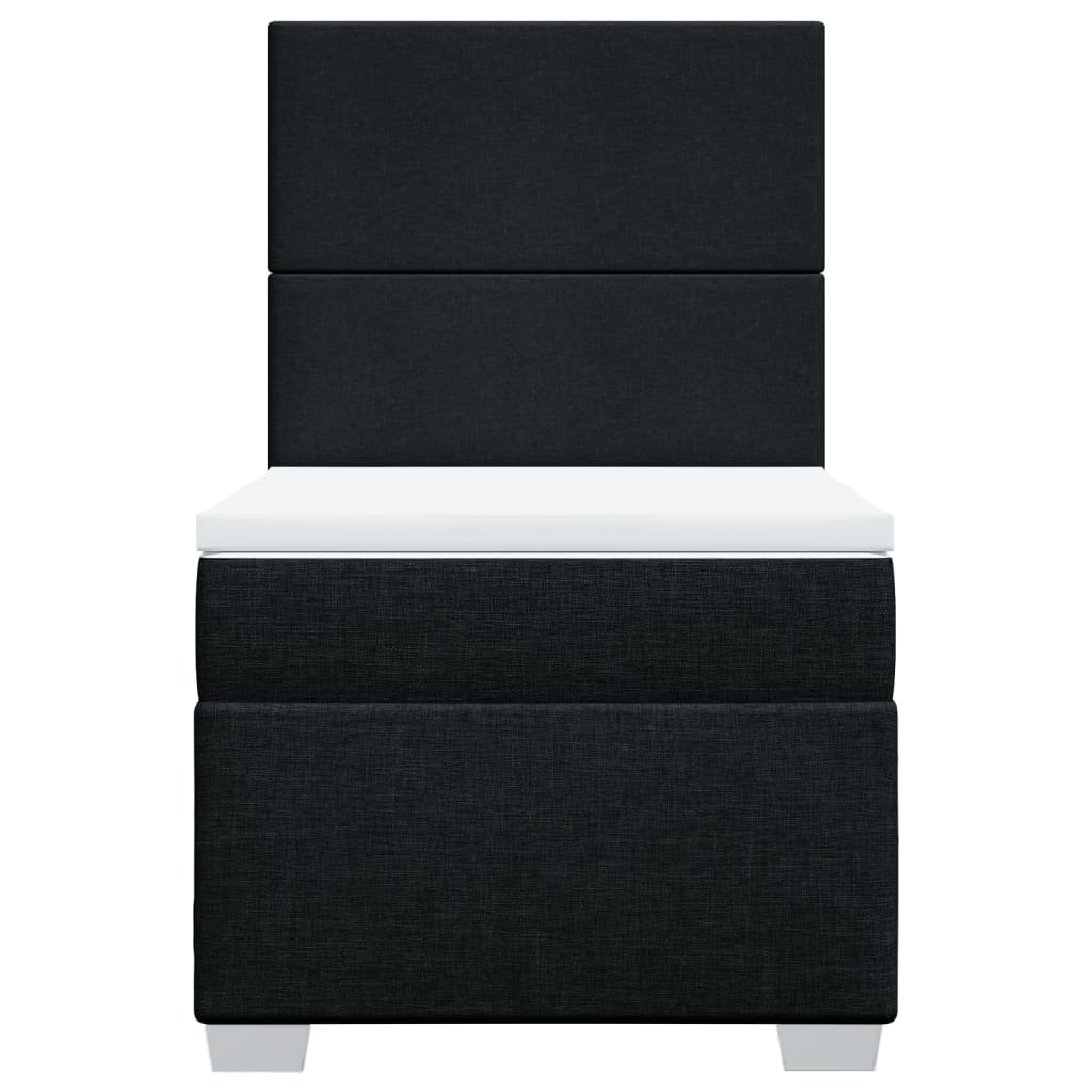 vidaXL Boxspring met matras stof zwart 90x190 cm, foto 4