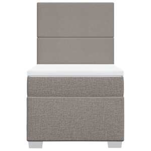 Box spring postel s matrací taupe 90x190 cm textil - obrázek 4