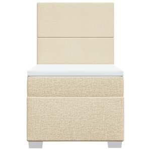 Box spring postel s matrací krémová 90x190 cm textil - obrázek 4