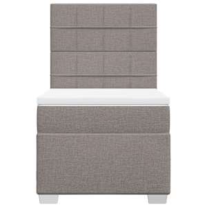 Box spring postel s matrací taupe 90x190 cm textil - obrázek 4