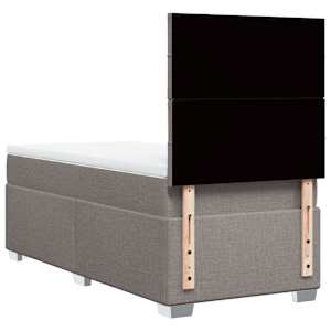 Box spring postel s matrací taupe 90x190 cm textil - obrázek 10
