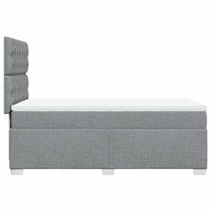 Box spring postel s matrací světle šedá 90x190 cm textil - obrázek 9