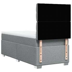 Box spring postel s matrací světle šedá 90x190 cm textil - obrázek 10