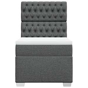 Box spring postel s matrací tmavě šedá 90x190 cm textil - obrázek 4