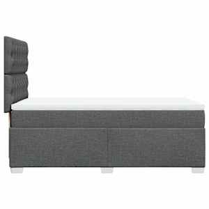 Box spring postel s matrací tmavě šedá 90x190 cm textil - obrázek 9