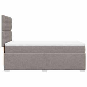 Box spring postel s matrací taupe 90x190 cm textil - obrázek 9