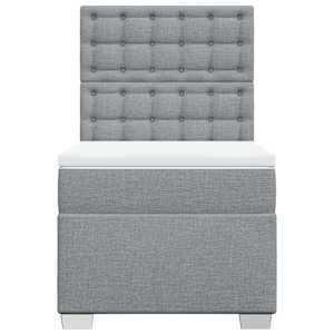 Box spring postel s matrací světle šedá 90x190 cm textil - obrázek 4