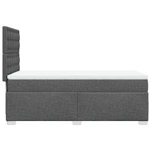 Box spring postel s matrací tmavě šedá 90x190 cm textil - obrázek 9