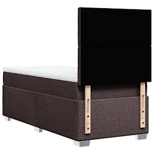 Box spring postel s matrací tmavě hnědá 90x190 cm textil - obrázek 10