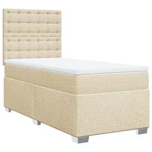 Box spring postel s matrací krémová 90x190 cm textil - obrázek 2