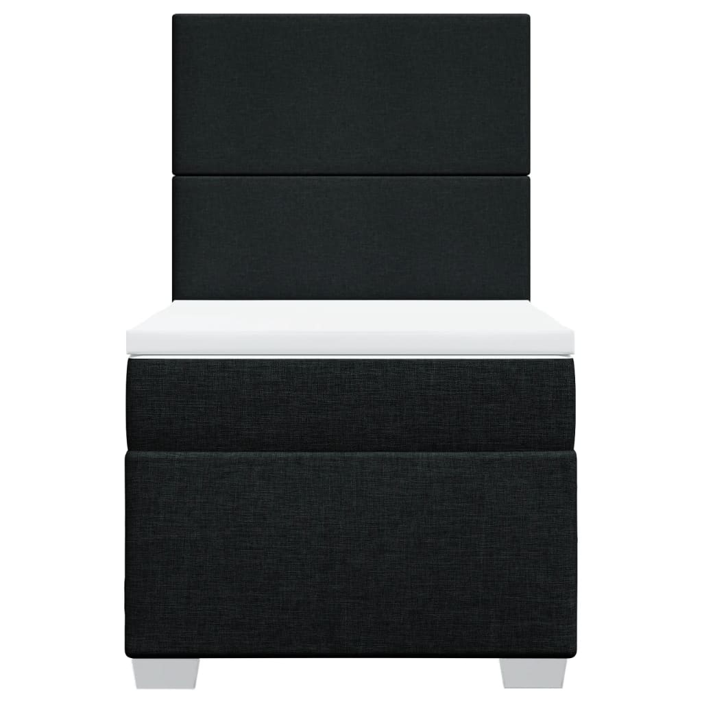 vidaXL Boxspring met matras stof zwart 90x200 cm, foto 4