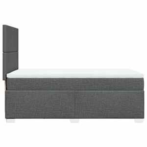 Box spring postel s matrací tmavě šedá 100 x 200 cm textil - obrázek 9