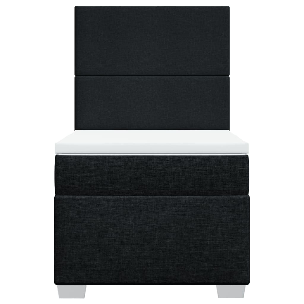 vidaXL Boxspring met matras stof zwart 100x200 cm, foto 4