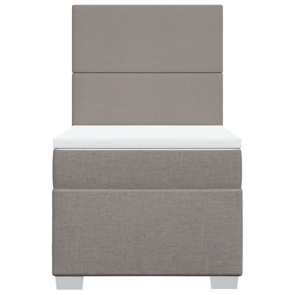 vidaXL Boxspring met matras stof taupe 100x200 cm, foto 4