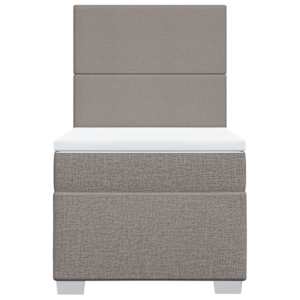 Box spring postel s matrací taupe 100 x 200 cm textil - obrázek 4