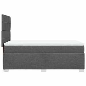 Box spring postel s matrací tmavě šedá 100 x 200 cm textil - obrázek 9