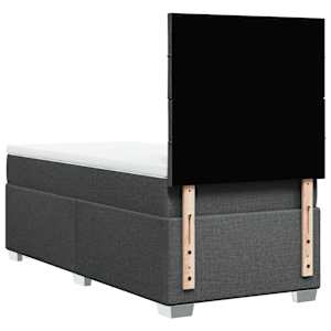 Box spring postel s matrací tmavě šedá 100 x 200 cm textil - obrázek 10