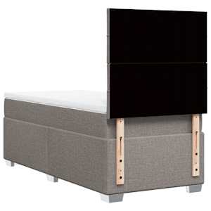 Box spring postel s matrací taupe 100 x 200 cm textil - obrázek 10