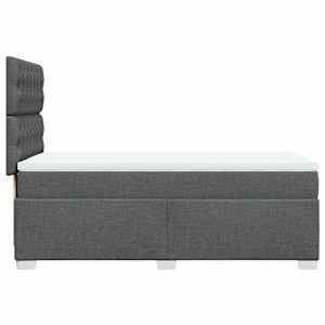 Box spring postel s matrací tmavě šedá 100 x 200 cm textil - obrázek 9