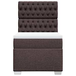 Box spring postel s matrací tmavě hnědá 100 x 200 cm textil - obrázek 4