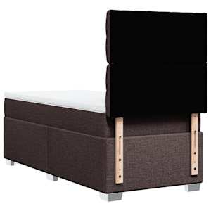 Box spring postel s matrací tmavě hnědá 100 x 200 cm textil - obrázek 10