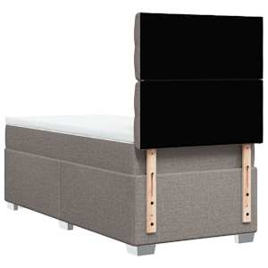 Box spring postel s matrací taupe 100 x 200 cm textil - obrázek 10