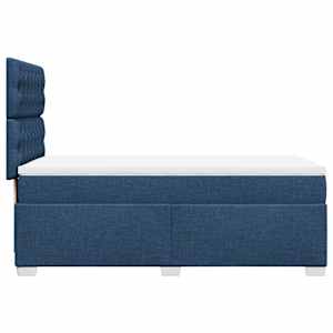 Box spring postel s matrací modrá 100 x 200 cm textil - obrázek 9