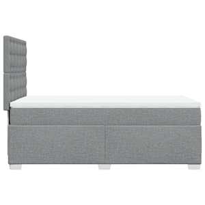 Box spring postel s matrací světle šedý 100 x 200 cm textil - obrázek 9